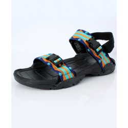 Black Multicolored Double Strap Casual Sandal DR-241